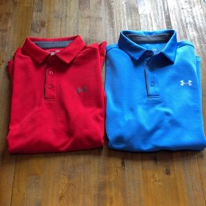 Under Armour Red & Blue Golf Polo Combo